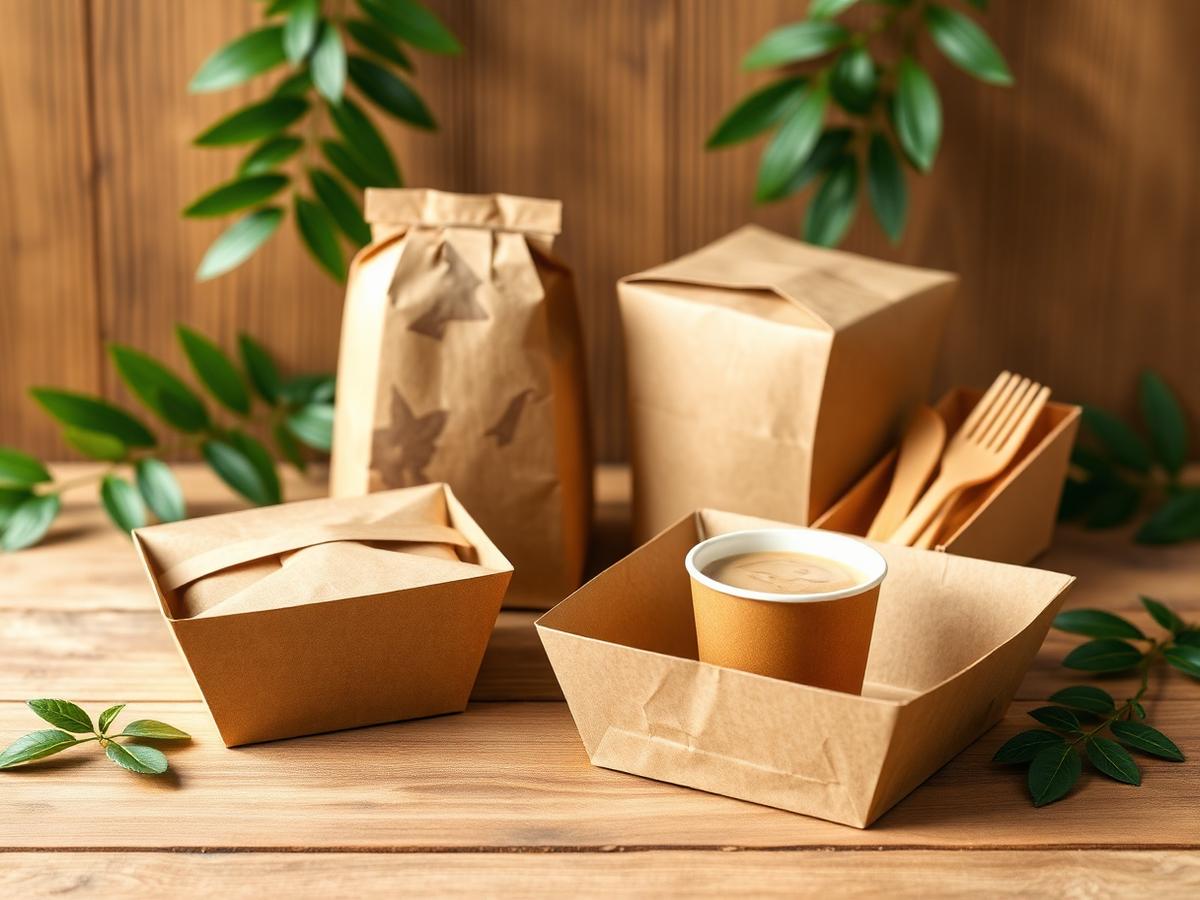 Contenitori take-away e imballaggi green compostabili in carta kraft